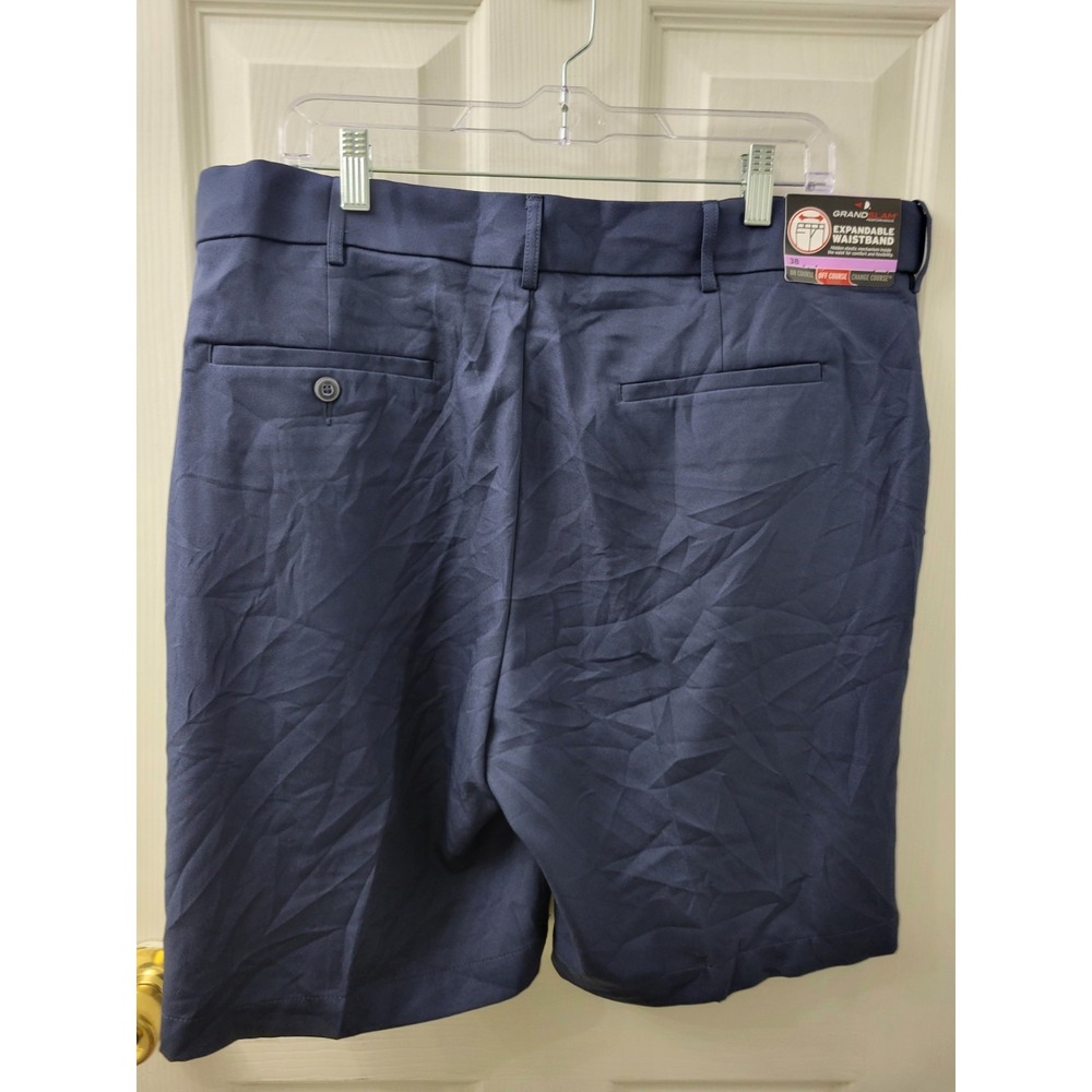 Grand Slam Golf Casual Shorts Mens 38 Navy Blue Stretch UPF50 NEW with Tags - Picture 5 of 6
